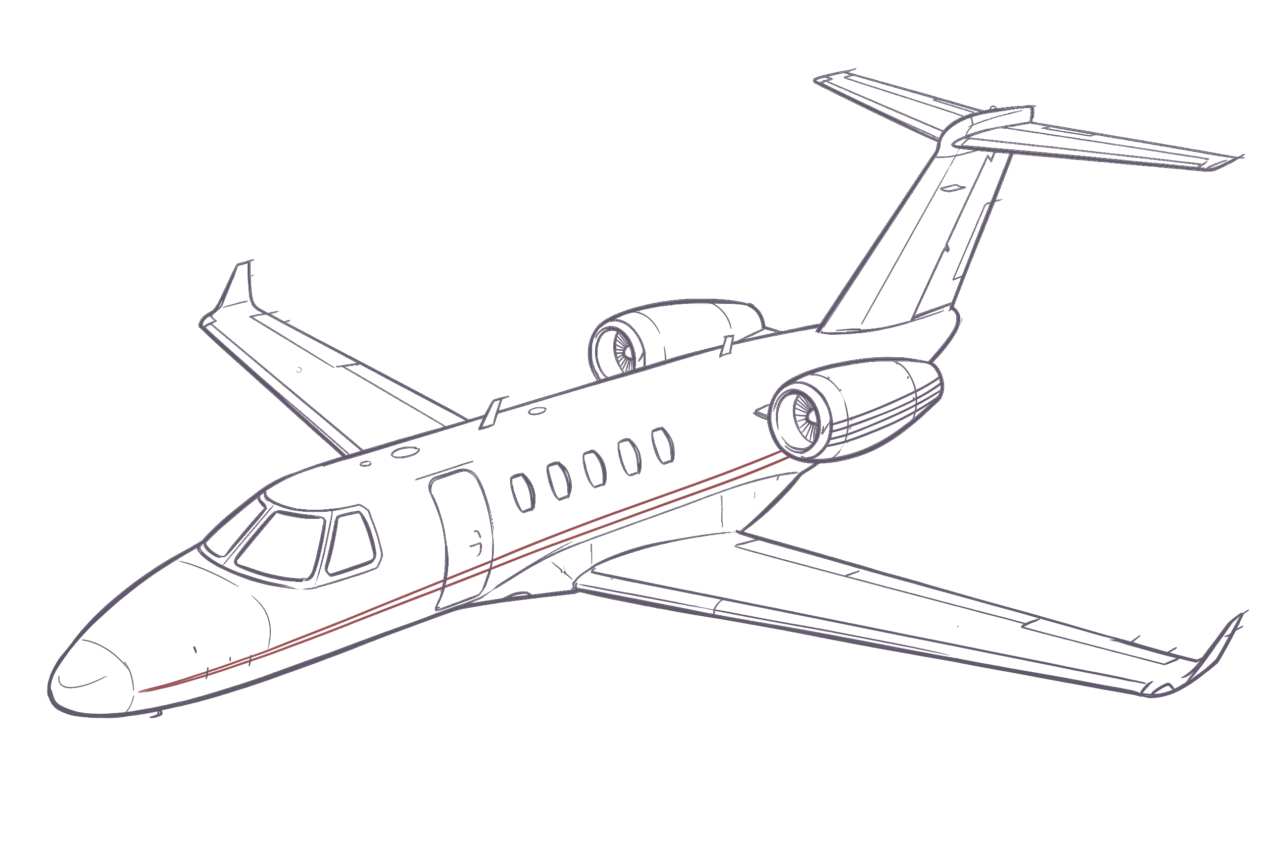 Citation CJ4 Gen3 line illustration, representative of Citation Bravo